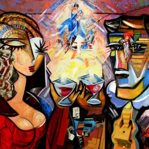 K. Namazi: "Rendezvous I", Edition, signierter Kunstdruck, Nr. 2/50 Preisknaller