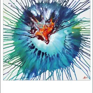 G.Hung: "Surrealer Vogel", Sonderedition, Monatsgemälde als Kunstdruck, Nr. 1/250 Kostenloser Versand