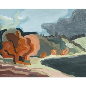 Originalgemälde (Unikat), Frank-Ole Haake: "Landschaft bei Niedermuschütz", zeitgenössische Maler Begrenztes Angebot