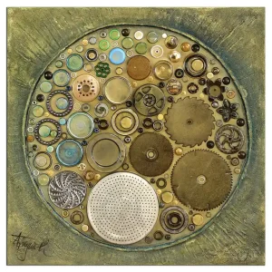 Garantierte Lieferung Vielschichtiges Acrylgemälde, A. Freymuth: "Pi" (A)
