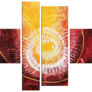 A. Rojo : "Nautilus", Mehrteiliges Gemälde, Original/Unikat Kostenloser Rückversand
