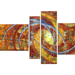 Billig R.König: "Zeit ist relativ V", mehrteilige Acrylbilder, Originalgemälde (Unikat) (ri)