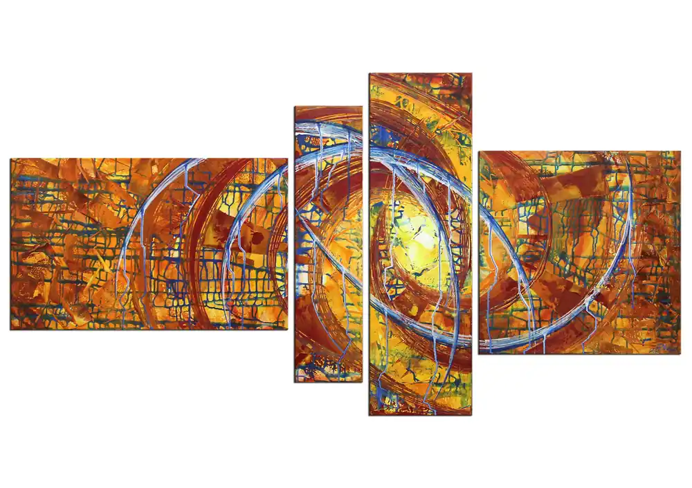 Billig R.König: "Zeit ist relativ V", mehrteilige Acrylbilder, Originalgemälde (Unikat) (ri)