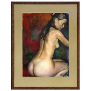 Versand Am Gleichen Tag Aquarellmalerei, Stefan Petrunov: "Nude 2" (A)