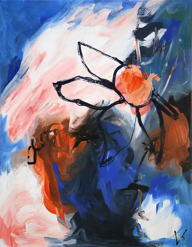 Angebot V. Kuhn: "Flower and Dress", Originalgemälde (Unikat) (A)