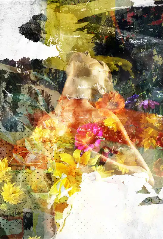 D. Landô: "New Born", Unikat-Edition, digitale Kunst auf Aludibond (A) Garantierte Lieferung