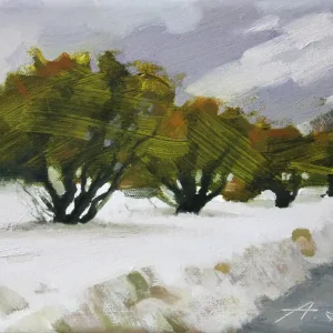 Solange Der Vorrat Reicht A. Larrett: "Frühlingsaufwachen 4", Pleinairmalerei in Öl, Original/Unikat (A)