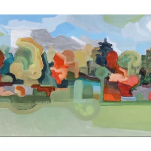 Acrylgemälde, Frank-Ole Haake: "Landschaft Herbst I" Expressversand