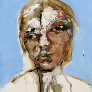 J.J. Piezanowski: "continents", neoexpressionistisches Porträt, Original/Unikat (A) Direktkauf