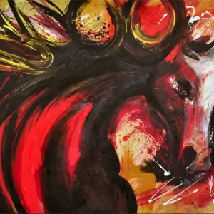 Nur Für Kurze Zeit Acrylgemälde, C. David Schwartz: "BYE HORSES", Originalgemälde (Unikat)