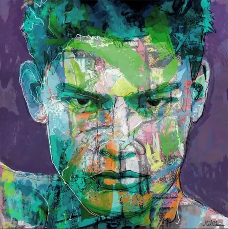 Moderne Pop Art (serielles Unikat), Holger Mühlbauer-Gardemin: "Pretty Face II", Original Begrenztes Angebot