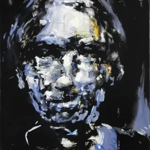 J.J. Piezanowski: "Sourire quand même", neoexpressionistisches Porträt, Original/Unikat (A) Must-Have
