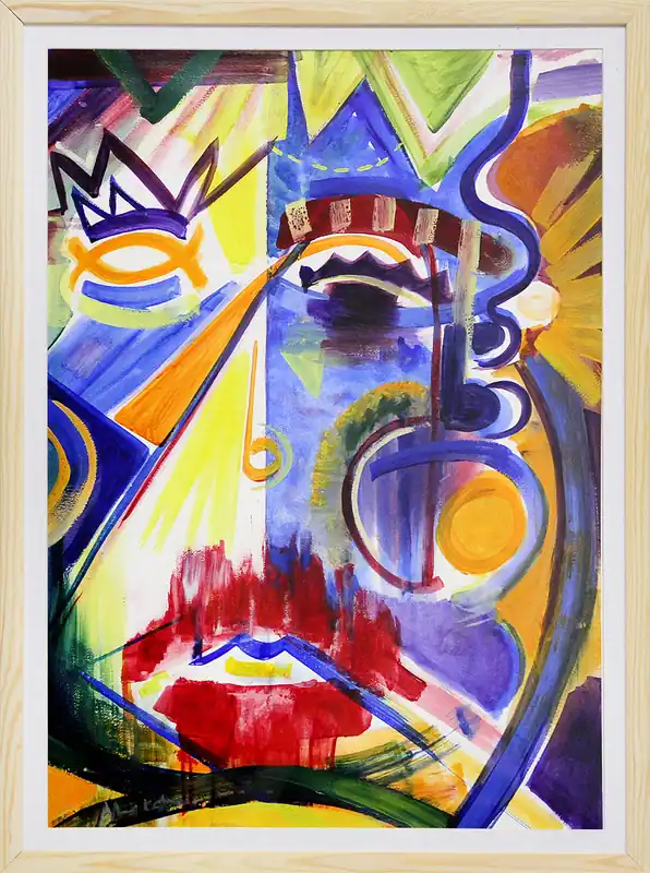 M. Cieśla: "Porträt einer Frau", Original, Zeitgenössische Aquarellmalerei (Unikat) (A) Neu Im Sortiment