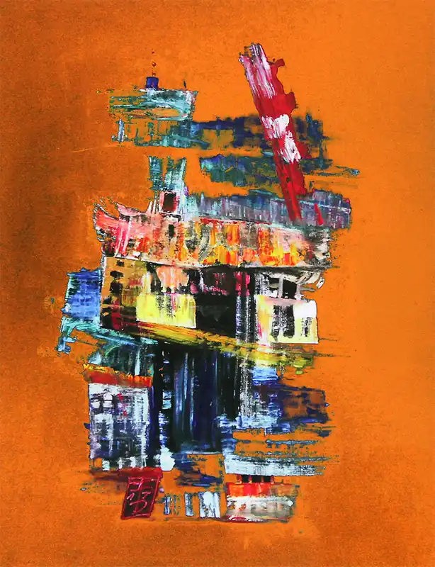 Markenprodukt D. Hille: "Himmel Y", digitale Grafik, Unikat/Original, HD-Metal-Print (A)