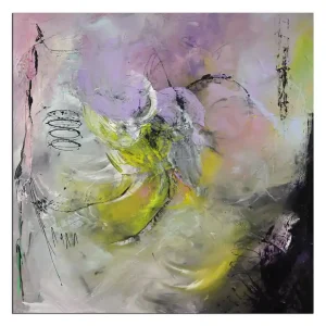 Nur Für Kurze Zeit Abstrakte Acrylmalerei, C. Middendorf: "Rosarote Wolken I"