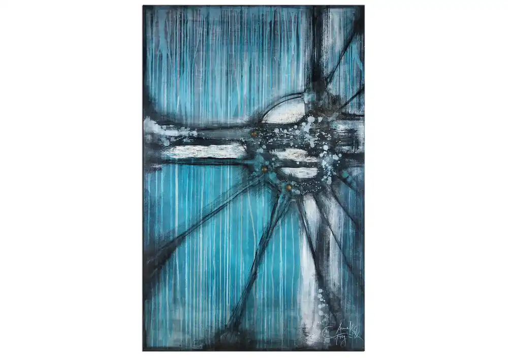 Rabatt Acrylmalerei abstrakt, A. Freymuth: "Unbekanntes Objekt", Originalgemälde (Unikat)