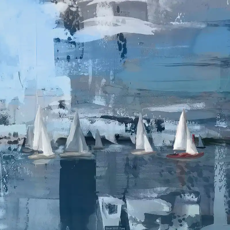 H. Mühlbauer-Gardemin: "Nordseeregatta III", Moderne Pop Art, Original/serielles Unikat (A) Sale