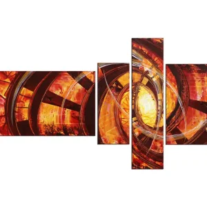 Sonderaktion R.König: "Kristallfeuer V", mehrteilige Acrylbilder, Originalgemälde (Unikat)