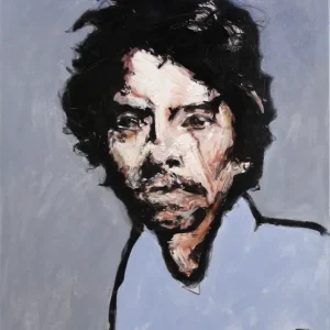 Aktuell J.J. Piezanowski: "Les lisières", neoexpressionistisches Porträt, Original/Unikat (A)