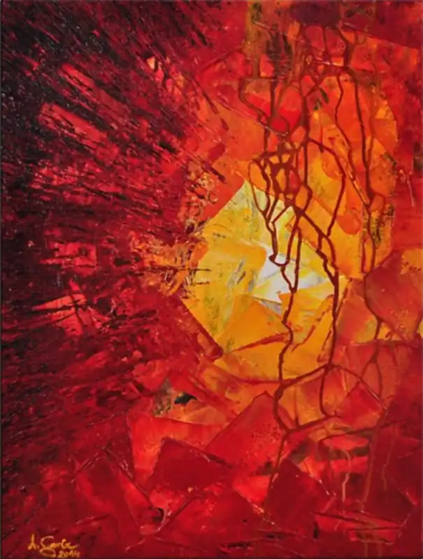 Neue Kollektion Acrylgemälde, A.Garbe: "DIE ABGETAUCHTE MEDUSA" (ri)