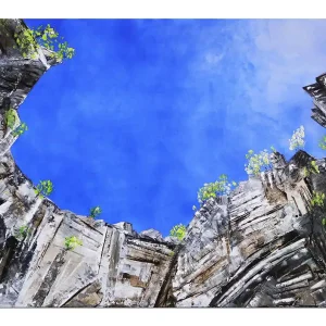 Edition, signierter Kunstdruck auf Leinwand, A. Garbe: "The Edge of Jim Jim" Preiswert