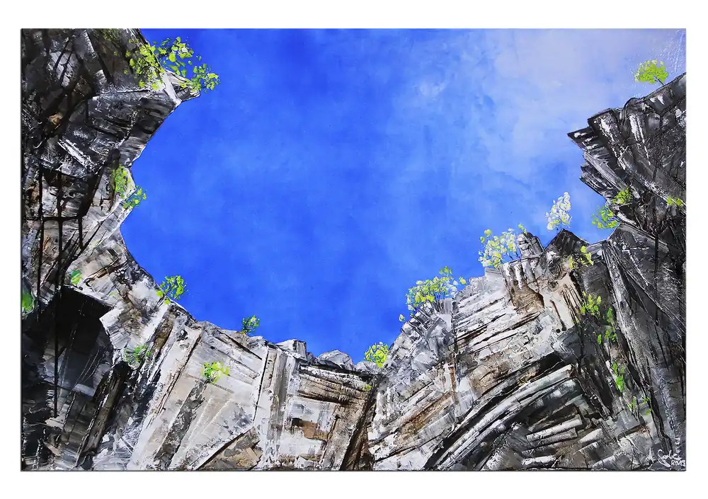 Edition, signierter Kunstdruck auf Leinwand, A. Garbe: "The Edge of Jim Jim" Preiswert