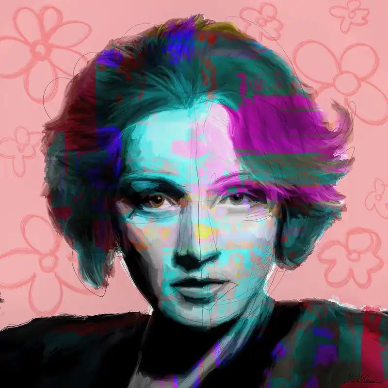 Zertifiziert H. Mühlbauer-Gardemin: "Old Hollywood", Moderne Pop Art, Original/serielles Unikat (A)