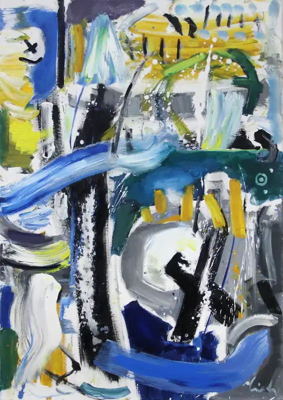 Schnäppchen M. Cieśla: "Musikinspirierte Abstraktion - Coltraine", Original/Unikat, expressionistisches Gemälde