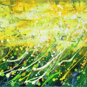Expressversand L.Roth: "Sommerwiese", Originalgemälde (Unikat)