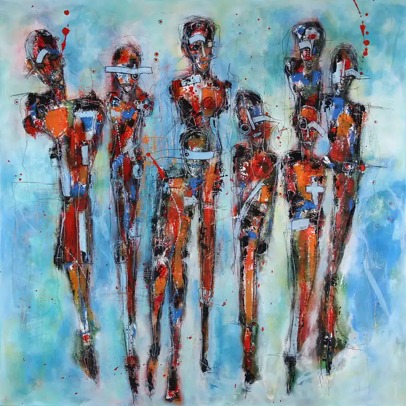 Direktkauf I. Schmidt: "Under the surface", expressives Originalgemälde (Unikat) (A)