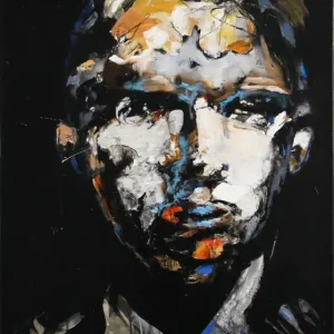 J.J. Piezanowski: "A la recherche", neoexpressionistisches Porträt, Original/Unikat (A) Nur Für Kurze Zeit
