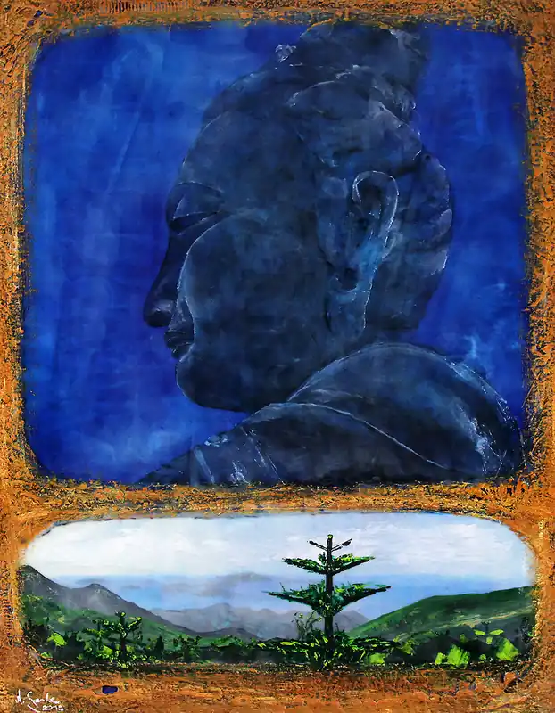 Expressversand A. Garbe: "Praise Big Buddha Tian Tan", Edition, signierter Kunstdruck