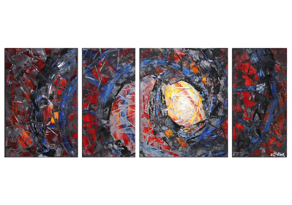 R.König: "Deep Passion I", mehrteilige Acrylbilder, Originalgemälde (Unikat) Must-Have
