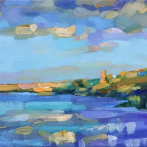 A. Larrett: "Stromabwärts", Pleinairmalerei in Öl, Original/Unikat (A) Nur Heute