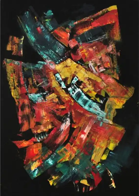 Preisreduziert Acrylgemälde, Dirk Hille: "MASKENFALL", Originalgemälde (Unikat)