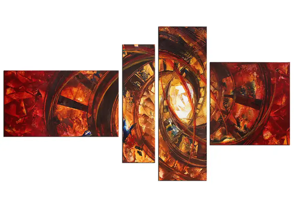 Schneller Versand R.König: "Deep Passion", mehrteilige Acrylbilder, Originalgemälde (Unikat) (ri)