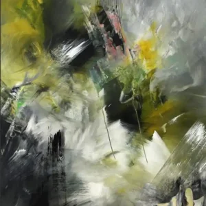 Abstrakte Acrylmalerei, C. Middendorf: "Gefundenes Paradies III" Neue Kollektion