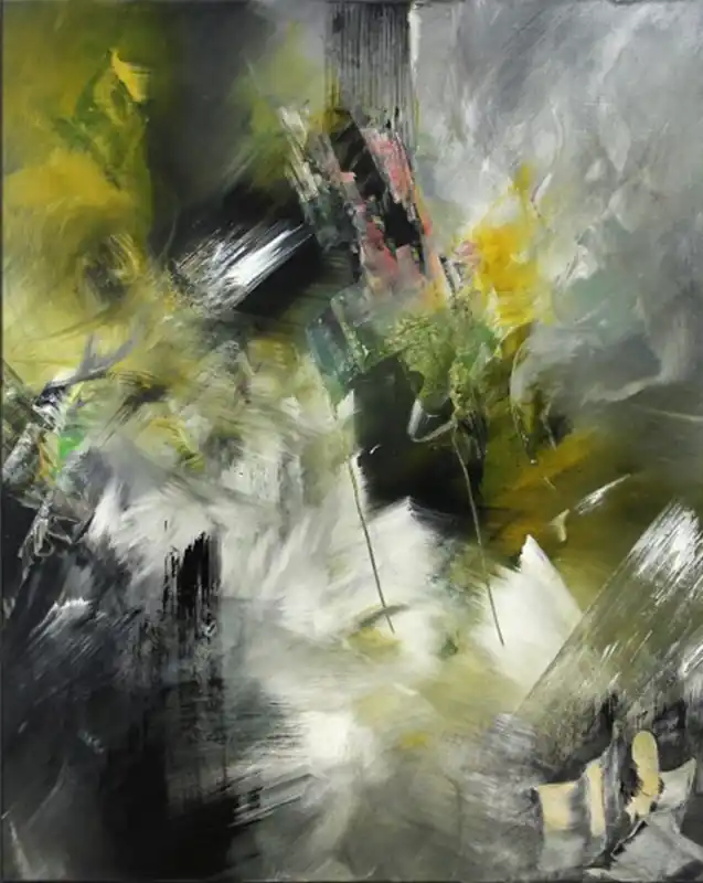 Abstrakte Acrylmalerei, C. Middendorf: "Gefundenes Paradies III" Neue Kollektion