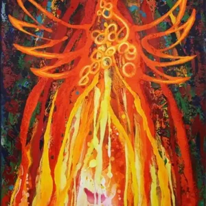 Angebot Acrylgemälde. L.Roth: "FEUERVOGEL"