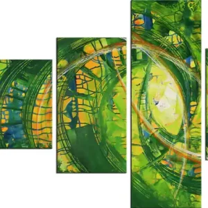 Top-Angebot Originalgemälde (Unikat), R.König: "Sommervision II", mehrteilige Acrylbilder (ri)