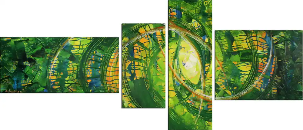 Top-Angebot Originalgemälde (Unikat), R.König: "Sommervision II", mehrteilige Acrylbilder (ri)