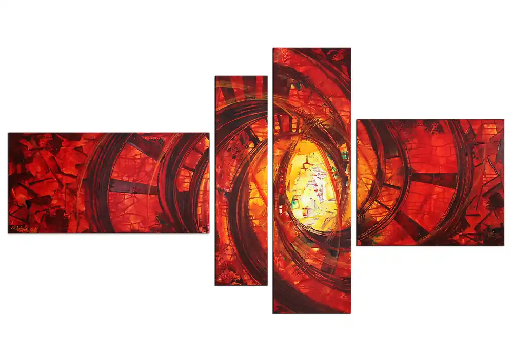 Acrylbilder, R.König: "Liquid Red VI", Unikat/Original Kostenfreie Lieferung