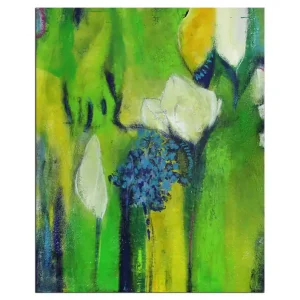 Abstrakte Acrylmalerei, M.Rick: "Frühlingsblüten" (A) Neu