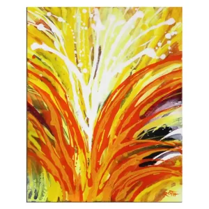 Garantierte Lieferung Zeitgenössische Acrylbilder, L.Roth: "Exotische Blüte"