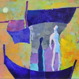 Super-Preis Epische Acrylmalerei von Andy Larrett: "Familie" (A)