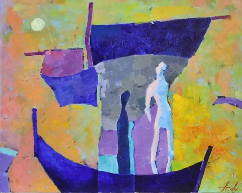 Super-Preis Epische Acrylmalerei von Andy Larrett: "Familie" (A)