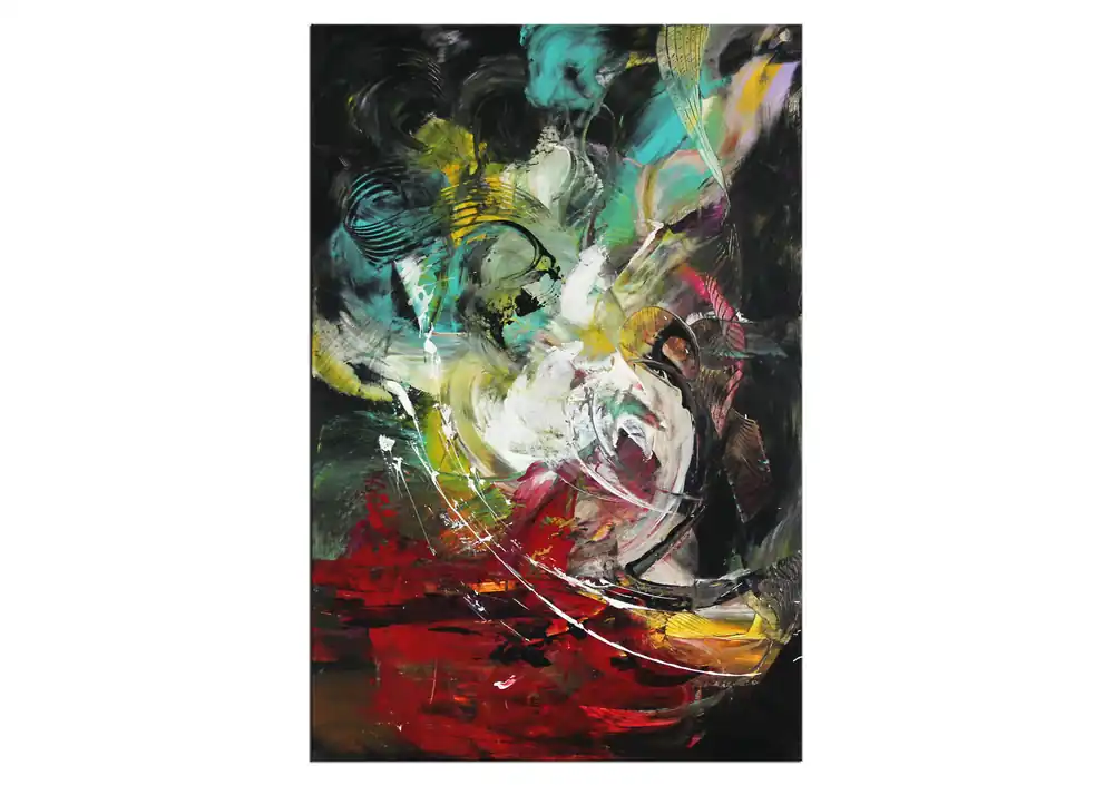 Saisonangebot Abstrakte Acrylmalerei, C. Middendorf: "Farbenstrudel I" (A)