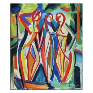 Expressionistische Acrylmalerei , Maciej Cieśla: "Frauen 06 2019" (A) Preisknaller