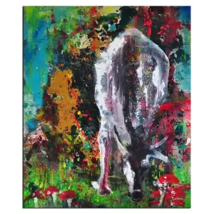 Acrylgemälde, C. David Schwartz: "HOLY COW" Solange Der Vorrat Reicht