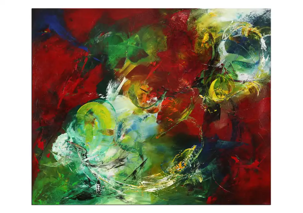 Aktuell Abstrakte Acrylmalerei, C. Middendorf: "Kraftmagnet VI" (A)
